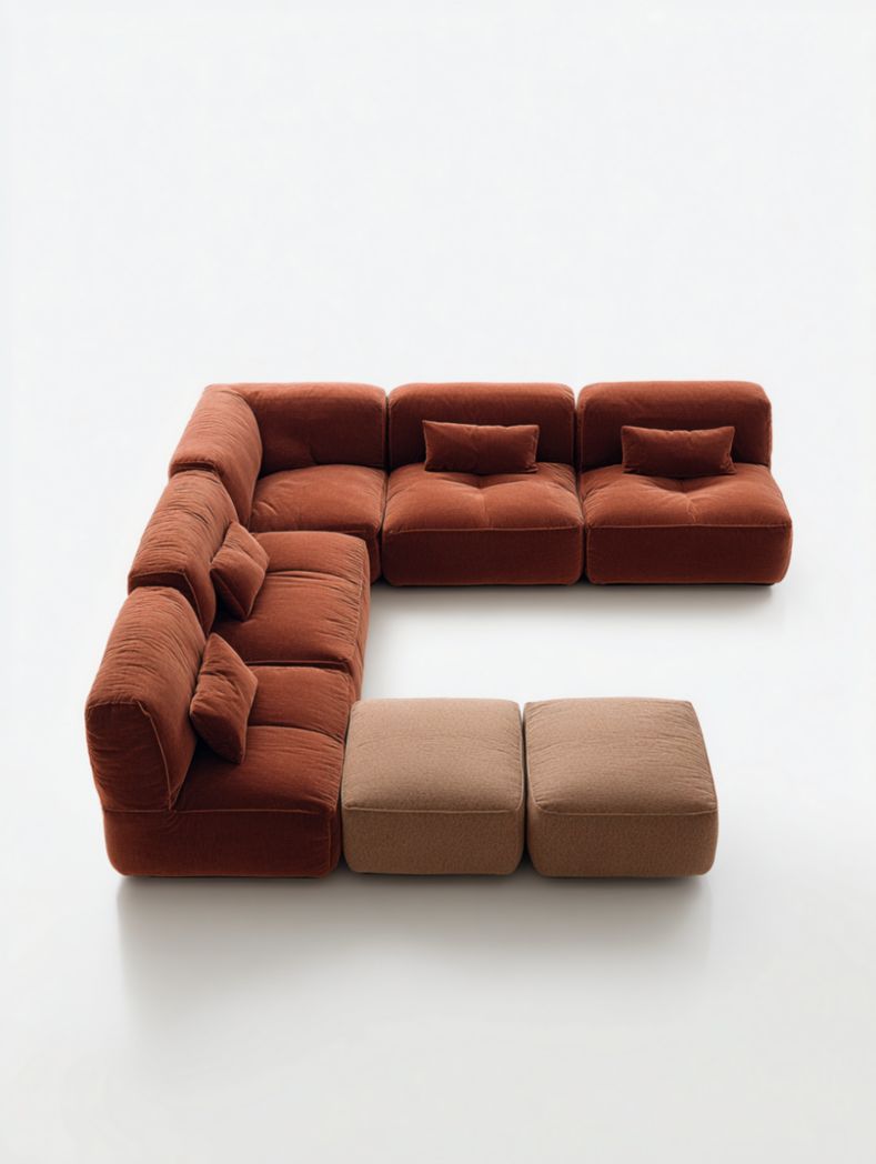 Ecksofa aus Stoff für Wohnräume-240 x 90 x 80